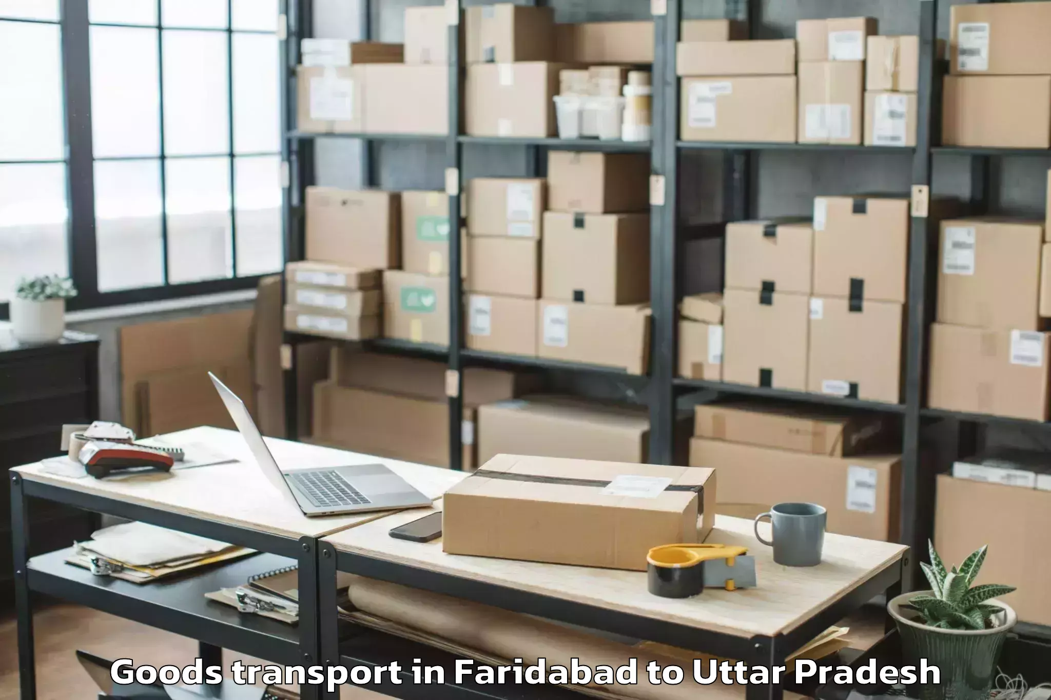 Easy Faridabad to Monad University Hapur Goods Transport Booking